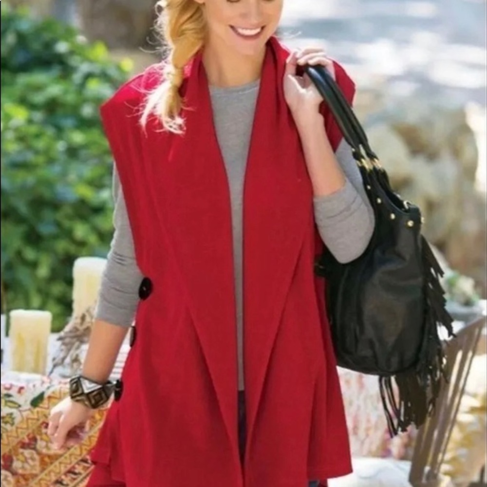 NWOT Soft Surroundings Mesa Button Vest